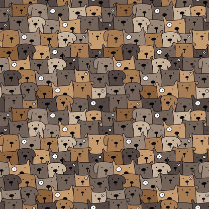 Cute Dogs Pattern 9 Quilting Cotton Fabric