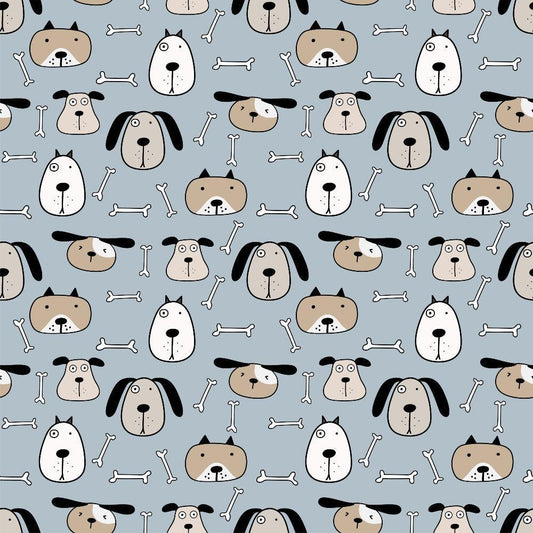 Cute Dogs Pattern 10 Quilting Cotton Fabric