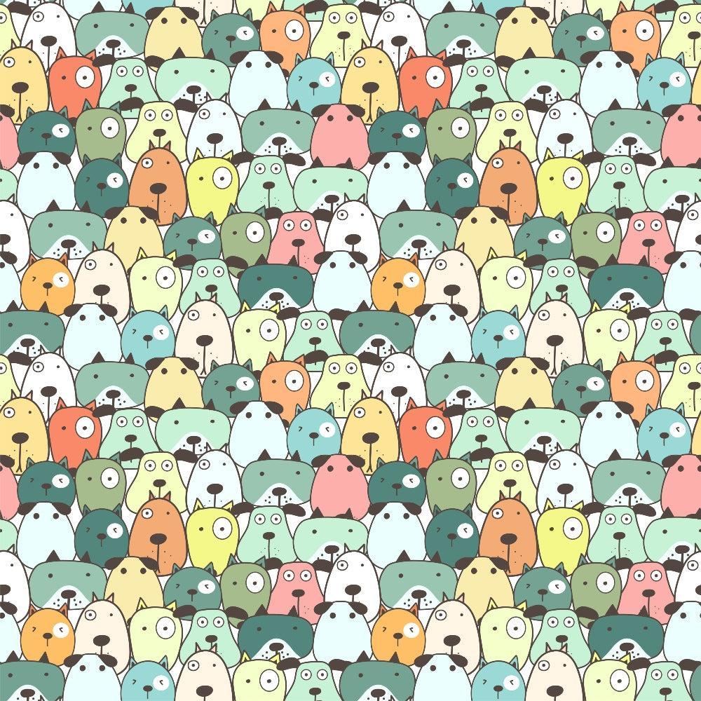 Cute Dogs Pattern 11 Quilting Cotton Fabric
