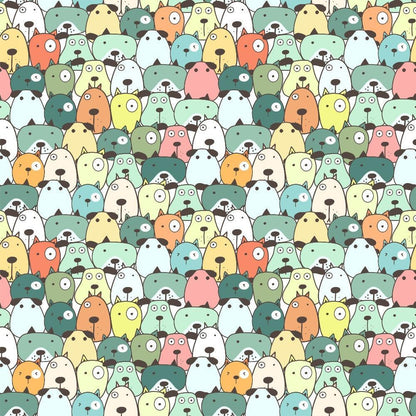 Cute Dogs Pattern 11 Quilting Cotton Fabric
