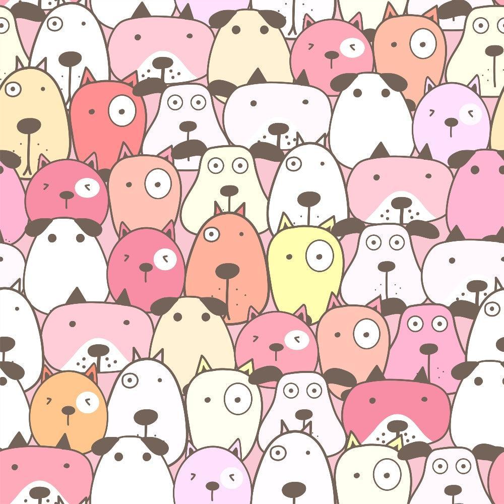 Cute Dogs Pattern 12 Quilting Cotton Fabric