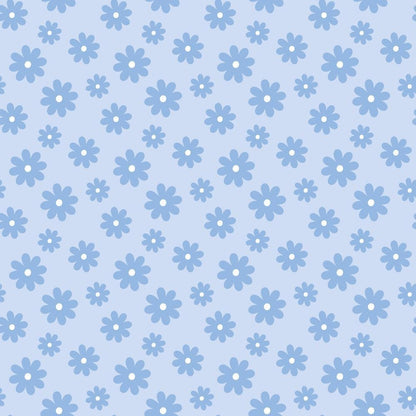 Periwinkle Dreams Daisies Quilting Cotton Fabric