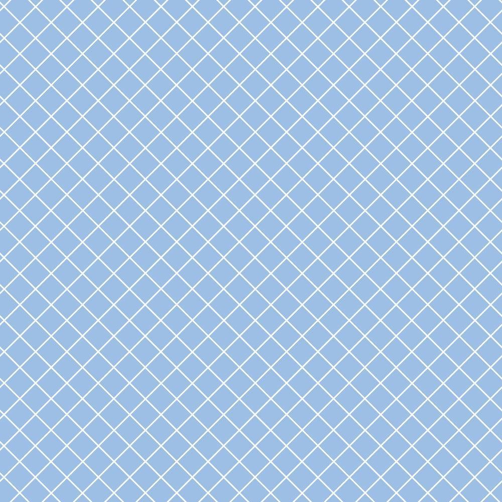 Periwinkle Dreams Gingham White on Periwinkle Quilting Cotton Fabric