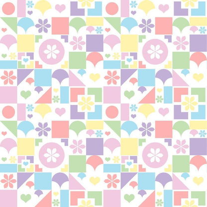 Rainbow Color Pastel Quilting Cotton Fabric