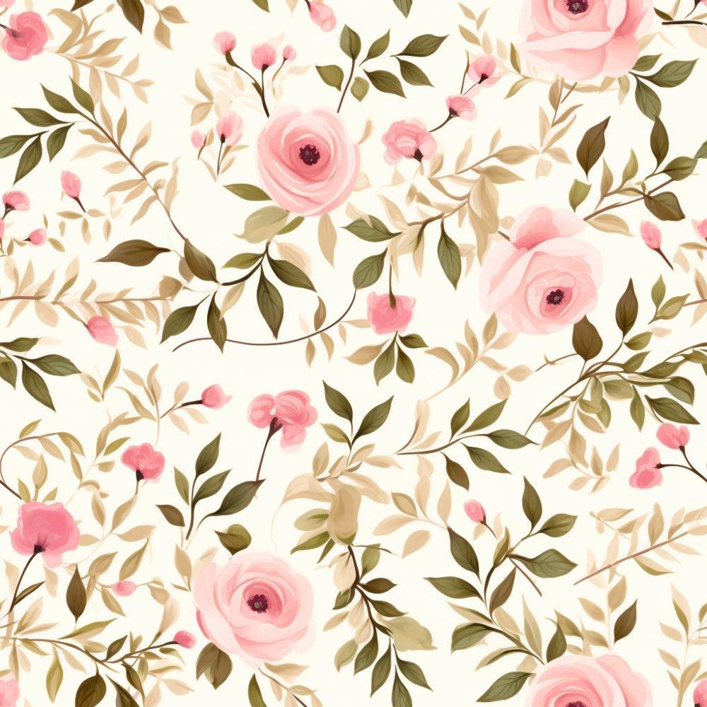 Shabby Chic Roses Pattern 3 Quilting Cotton Fabric