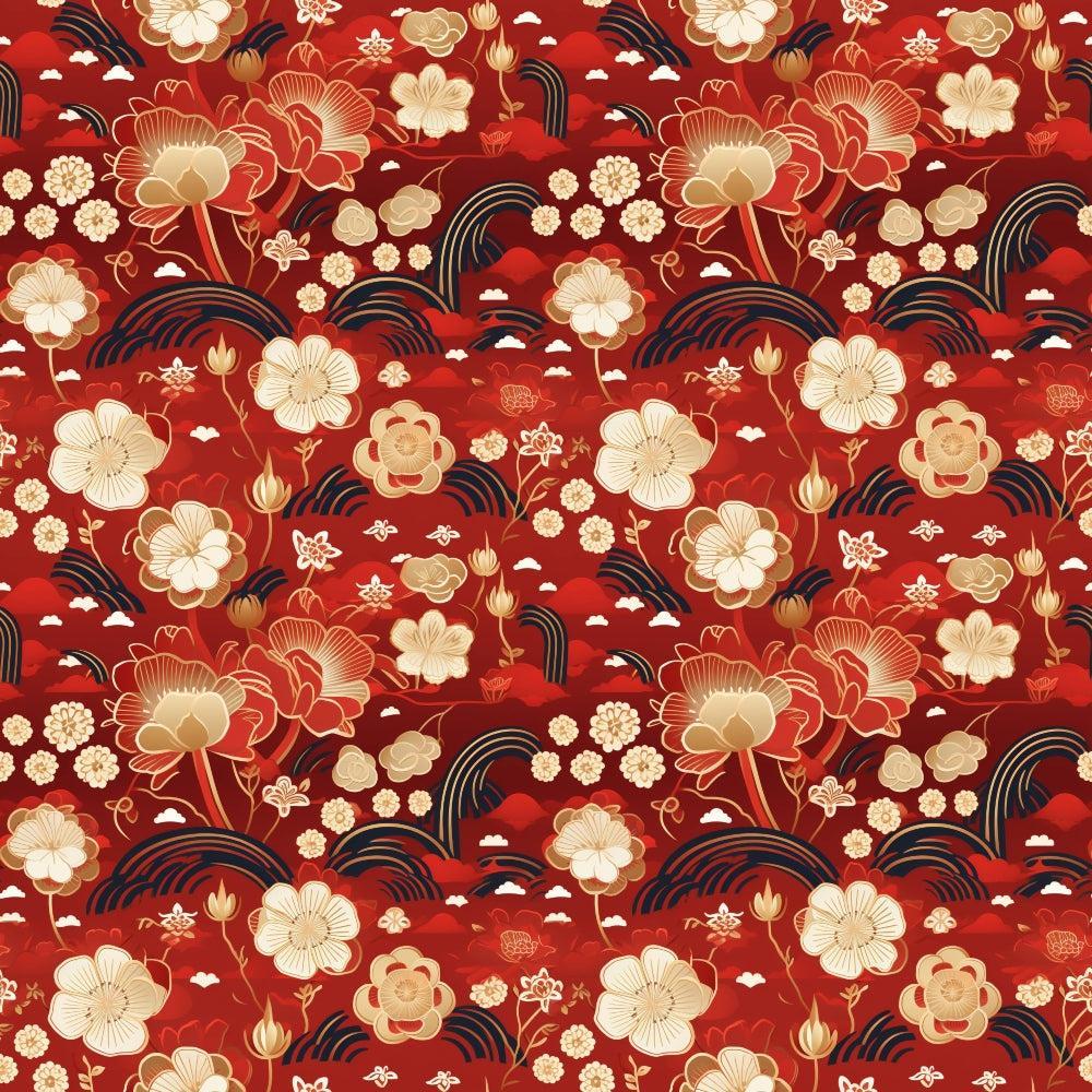 Chinese Lunar Lantern Lights Pattern 1 Quilting Cotton Fabric