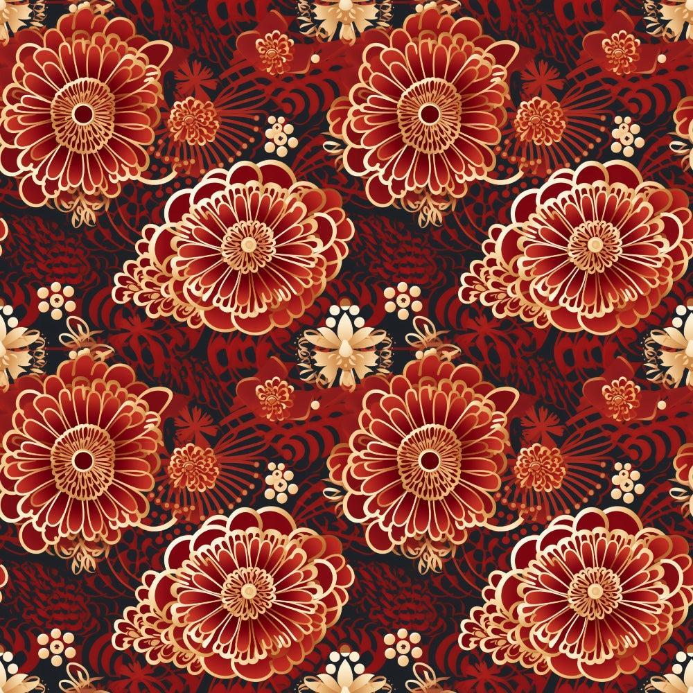 Chinese Lunar Lantern Lights Pattern 4 Quilting Cotton Fabric