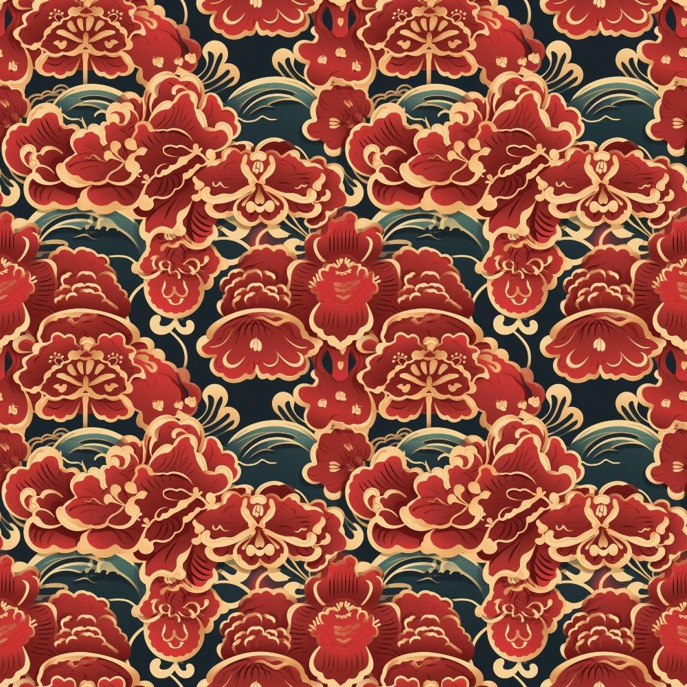Chinese Lunar Lantern Lights Pattern 6 Quilting Cotton Fabric