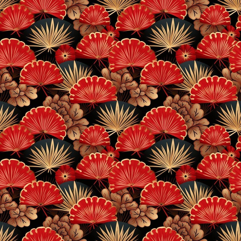 Chinese Lunar Lantern Lights Pattern 8 Quilting Cotton Fabric
