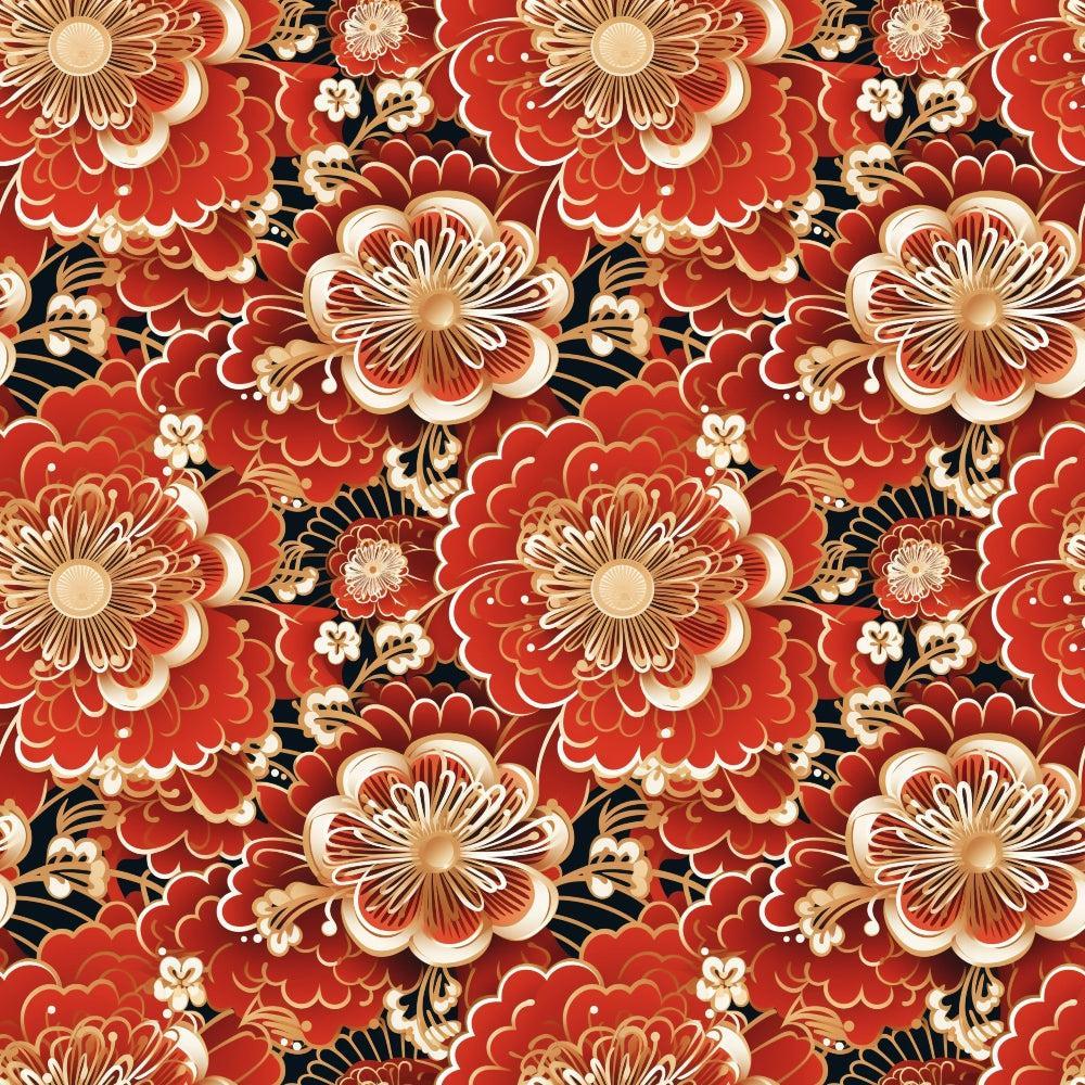 Chinese Lunar Lantern Lights Pattern 9 Quilting Cotton Fabric