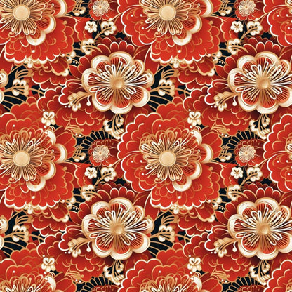 Chinese Lunar Lantern Lights Pattern 9 Quilting Cotton Fabric