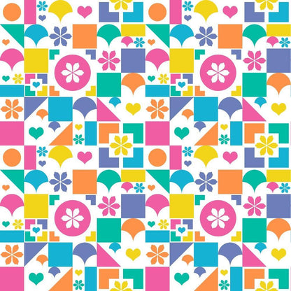 Summer Rainbow Pattern 19 Quilting Cotton Fabric