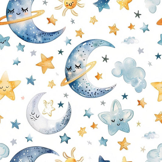 Watercolor Baby Pattern 13 Quilting Cotton Fabric