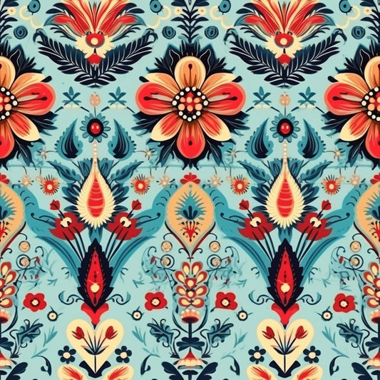 Colorful Boho Pattern 1 Quilting Cotton Fabric