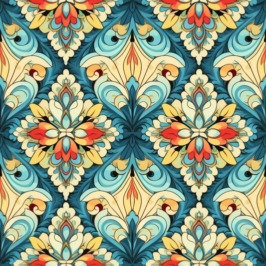 Colorful Boho Pattern 3 Quilting Cotton Fabric