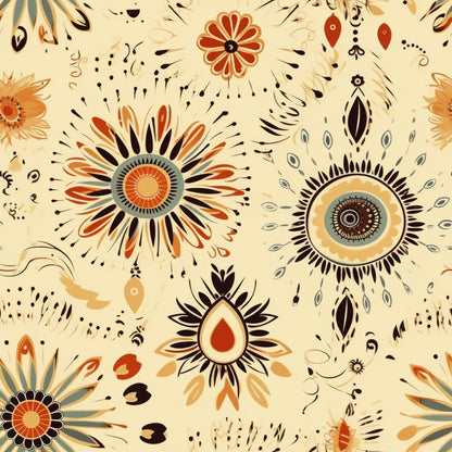 Colorful Boho Pattern 6 Quilting Cotton Fabric