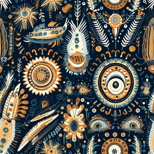 Colorful Boho Pattern 9 Quilting Cotton Fabric