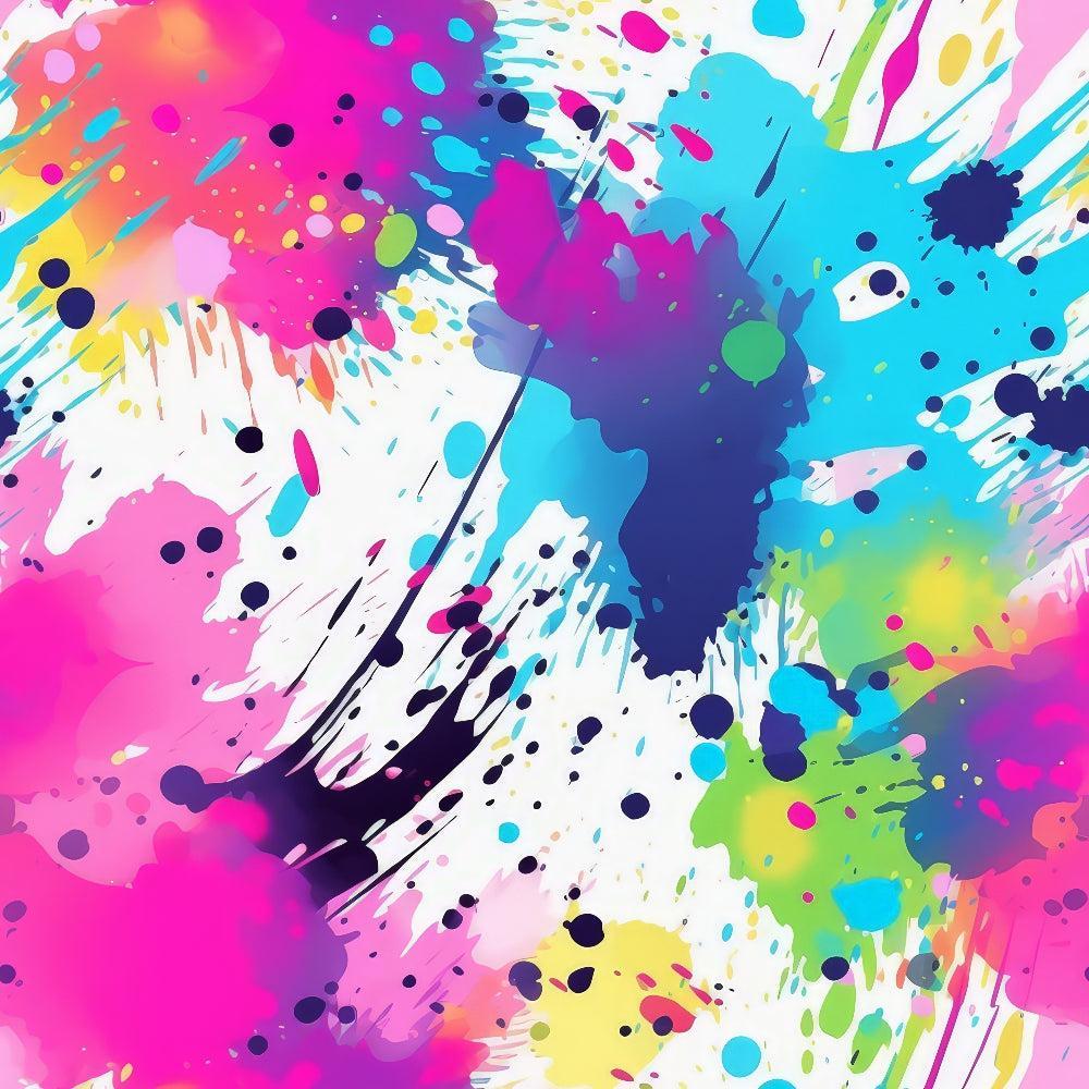 Colorful Paint Splashes Pattern 1 Quilting Cotton Fabric