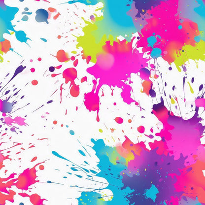 Colorful Paint Splashes Pattern 4 Quilting Cotton Fabric