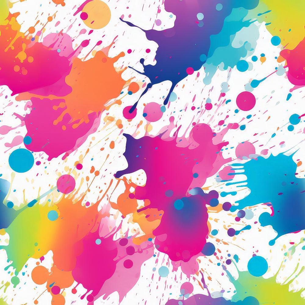 Colorful Paint Splashes Pattern 6 Quilting Cotton Fabric