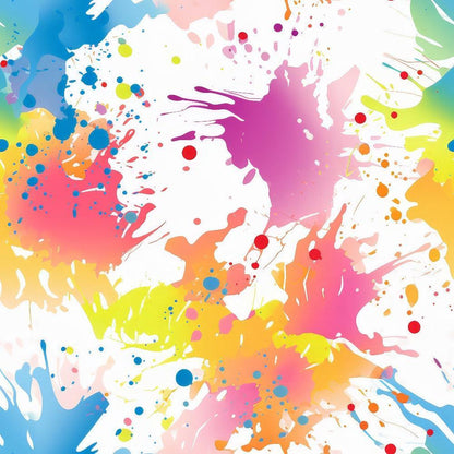 Colorful Paint Splashes Pattern 10 Quilting Cotton Fabric