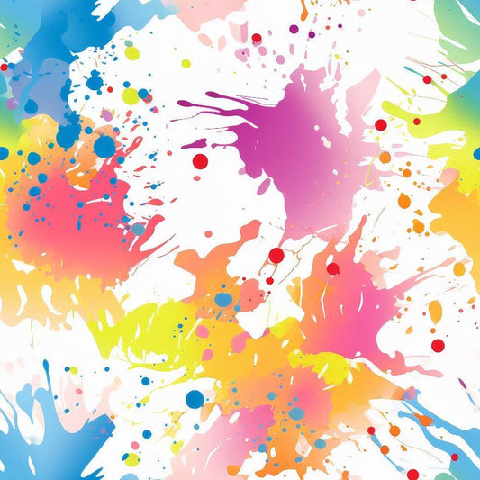 Colorful Paint Splashes Pattern 10 Quilting Cotton Fabric