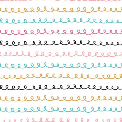 Cute Abstract Doodles Pattern 11 Quilting Cotton Fabric