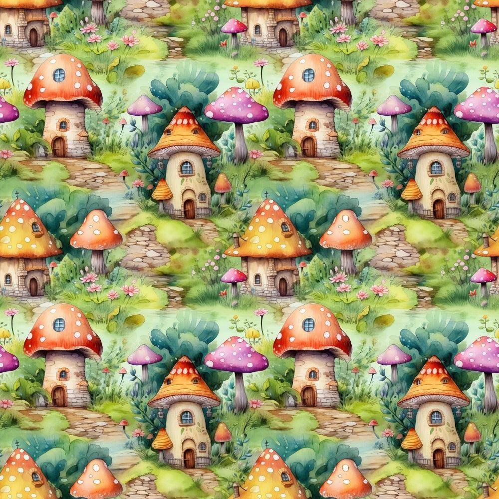 Fairy Houses Pattern 2 Quilting Cotton Fabric