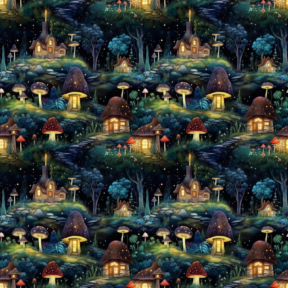 Fairy Houses Pattern 3 Quilting Cotton Fabric