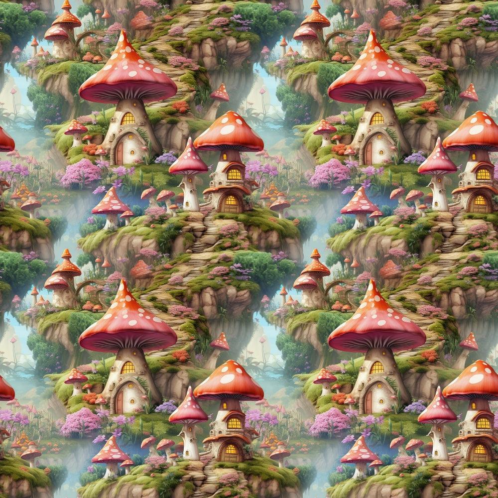 Fairy Houses Pattern 5 Quilting Cotton Fabric