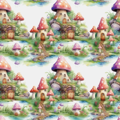 Fairy Houses Pattern 6 Quilting Cotton Fabric