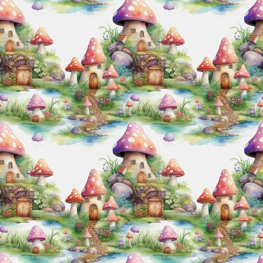 Fairy Houses Pattern 6 Quilting Cotton Fabric