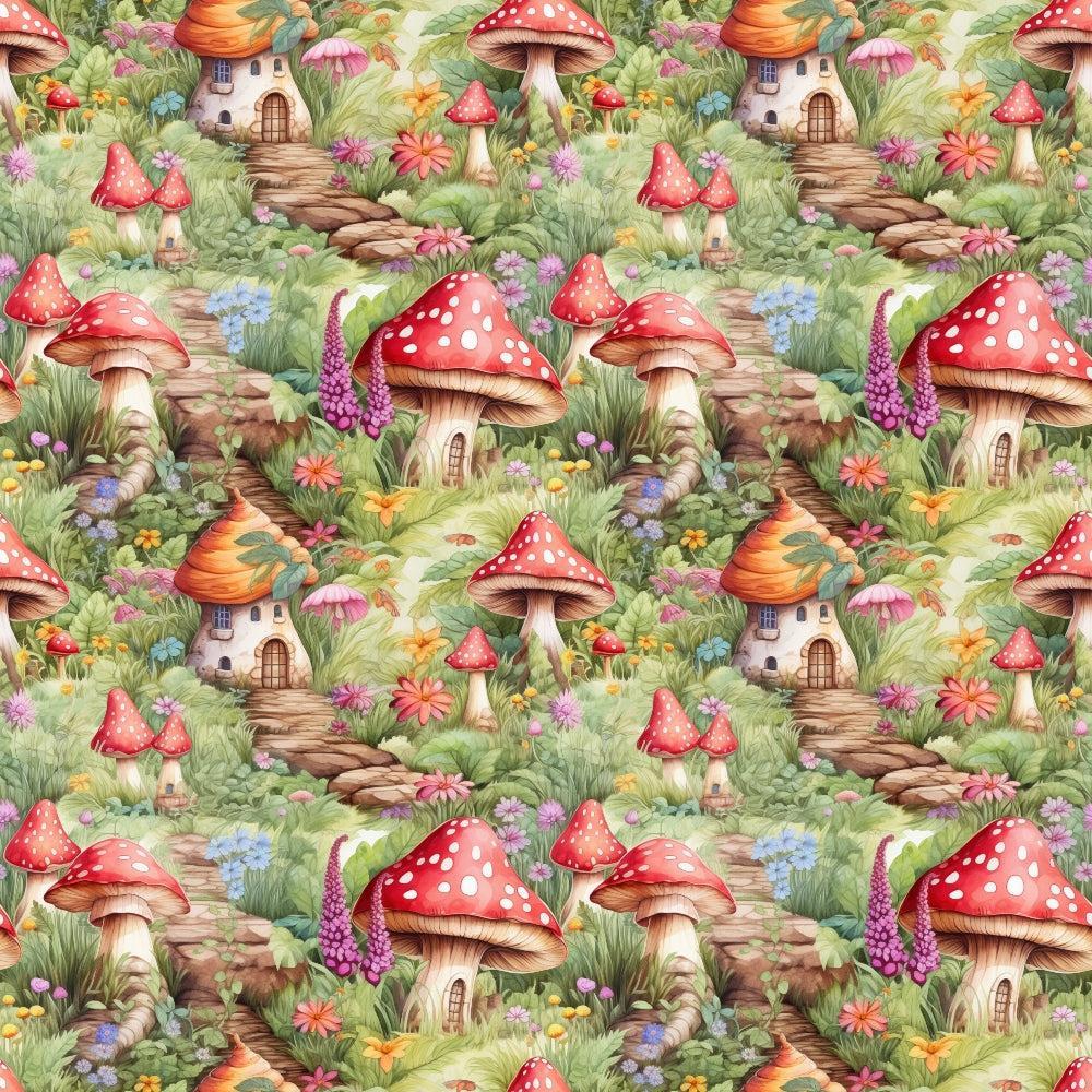 Fairy Houses Pattern 7 Quilting Cotton Fabric
