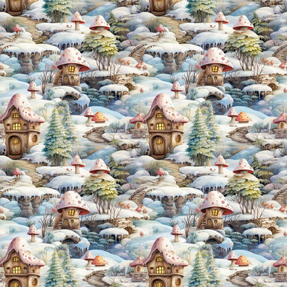 Fairy Houses Pattern 8 Quilting Cotton Fabric