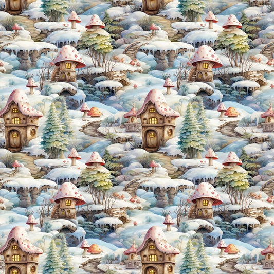 Fairy Houses Pattern 8 Quilting Cotton Fabric