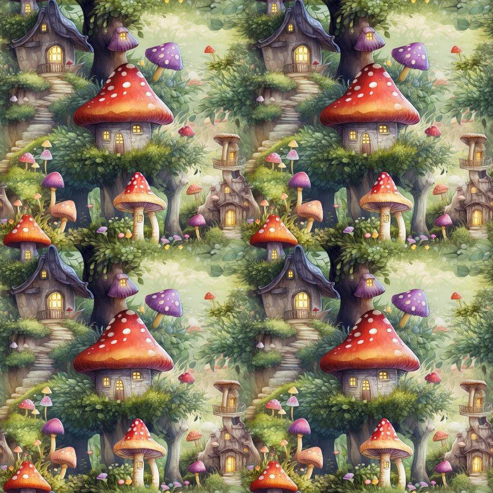 Fairy Houses Pattern 12 Quilting Cotton Fabric