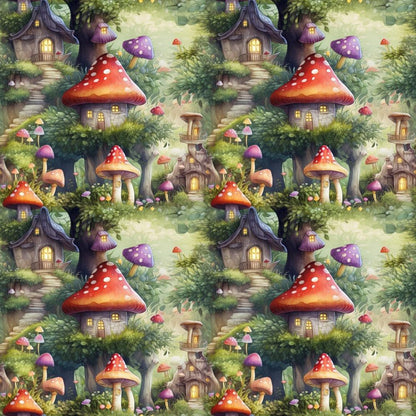 Fairy Houses Pattern 12 Quilting Cotton Fabric