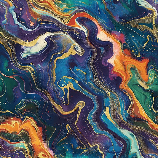Fluid Fantasy Pattern 1 Quilting Cotton Fabric