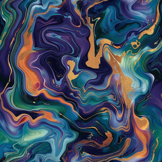 Fluid Fantasy Pattern 4 Quilting Cotton Fabric