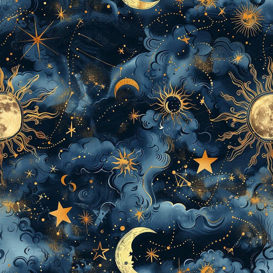 Golden Cosmos Pattern 3 Quilting Cotton Fabric