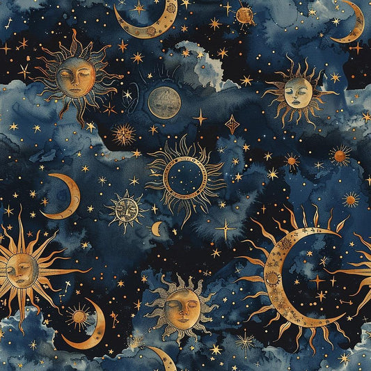Golden Cosmos Pattern 4 Quilting Cotton Fabric