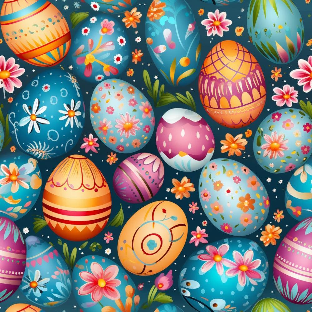 Easter Eggs Pattern 3 Quilting Cotton Fabric