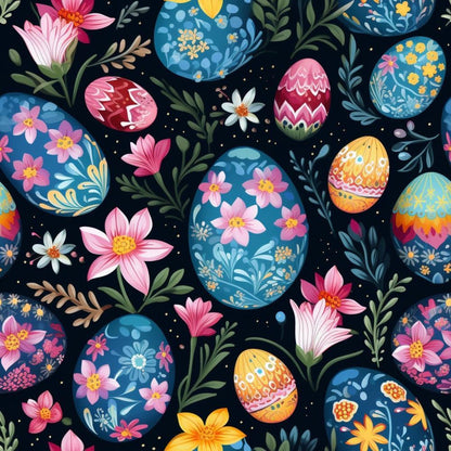 Easter Eggs Pattern 12 Quilting Cotton Fabric