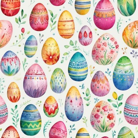 Easter Eggs Pattern 14 Quilting Cotton Fabric