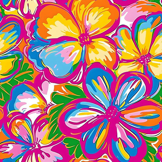 Groovy Hippie Pattern 3 Quilting Cotton Fabric