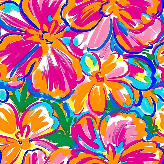 Groovy Hippie Pattern 5 Quilting Cotton Fabric