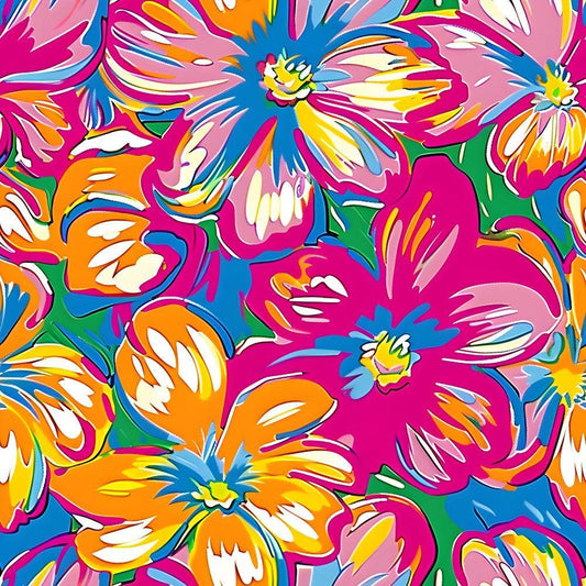Groovy Hippie Pattern 18 Quilting Cotton Fabric