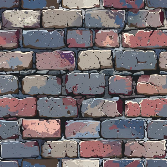 Brick Walls Pattern 32 Quilting Cotton Fabric