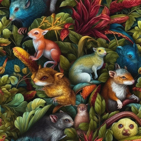 Fantastic Animals Pattern 4 Quilting Cotton Fabric