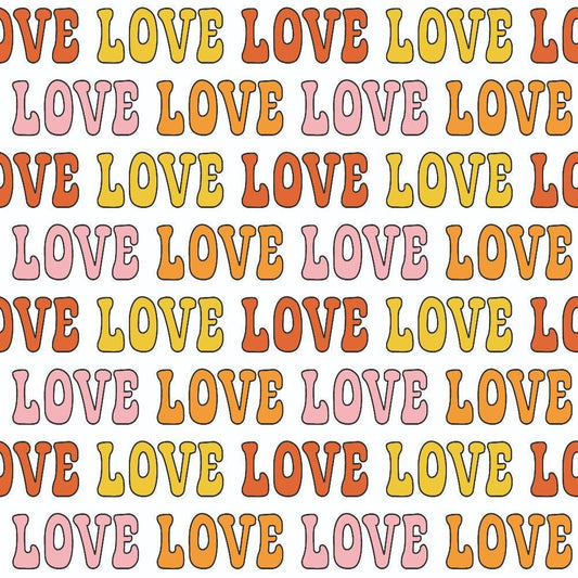 Groovy Peace and Love Pattern 11 Quilting Cotton Fabric